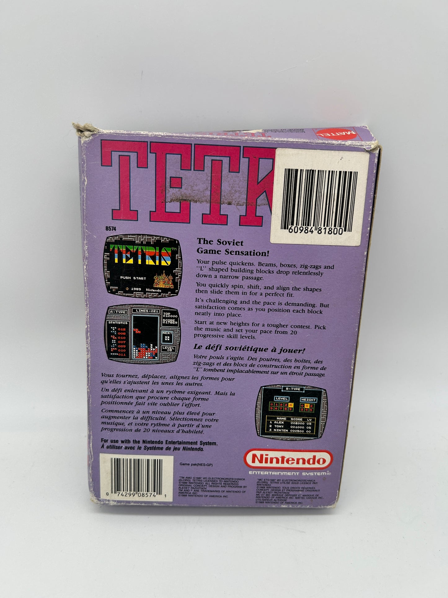 NINTENDO [NES] ORIGINAL | TETRIS
