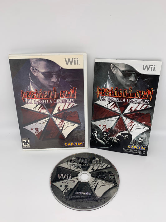 PiXEL-RETRO.COM : NINTENDO WII COMPLET CIB BOX MANUAL GAME NTSC RESIDENT EVIL THE UMBRELLA CHRONICLES