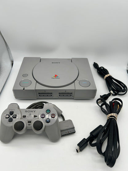 PiXEL-RETRO.COM : SONY PLAYSTATION 1 ORIGINAL GRAY VERSION, CONTROLLER, POWER SUPPLY, RCA CABLE NTSC SCPH-5001