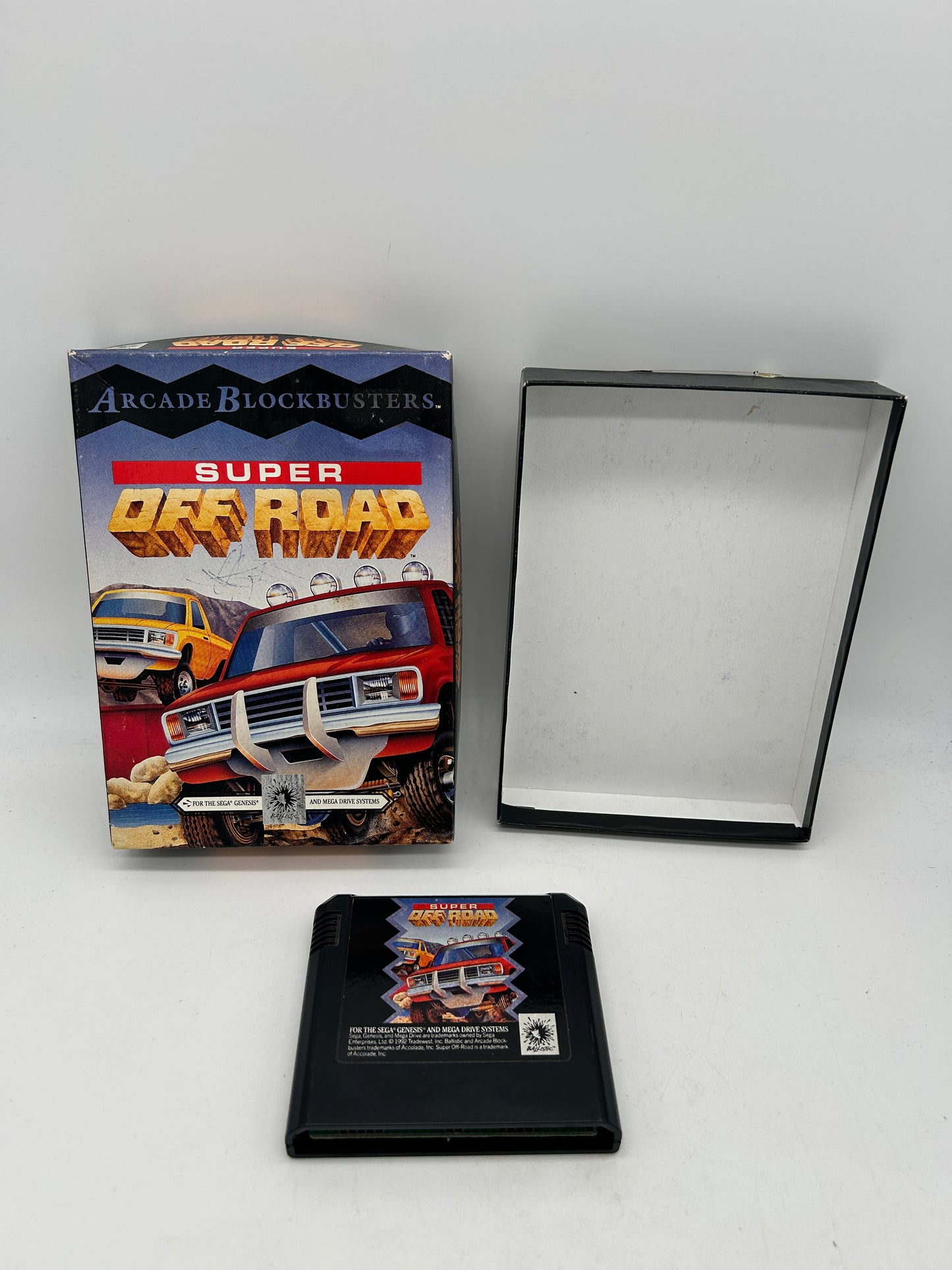 PiXEL-RETRO.COM : SEGA GENESIS (MEGA DRIVE) COMPLETE (CIB) GAME BOX INSTRUCTION MANUAL NTSC SUPER OFF ROAD
