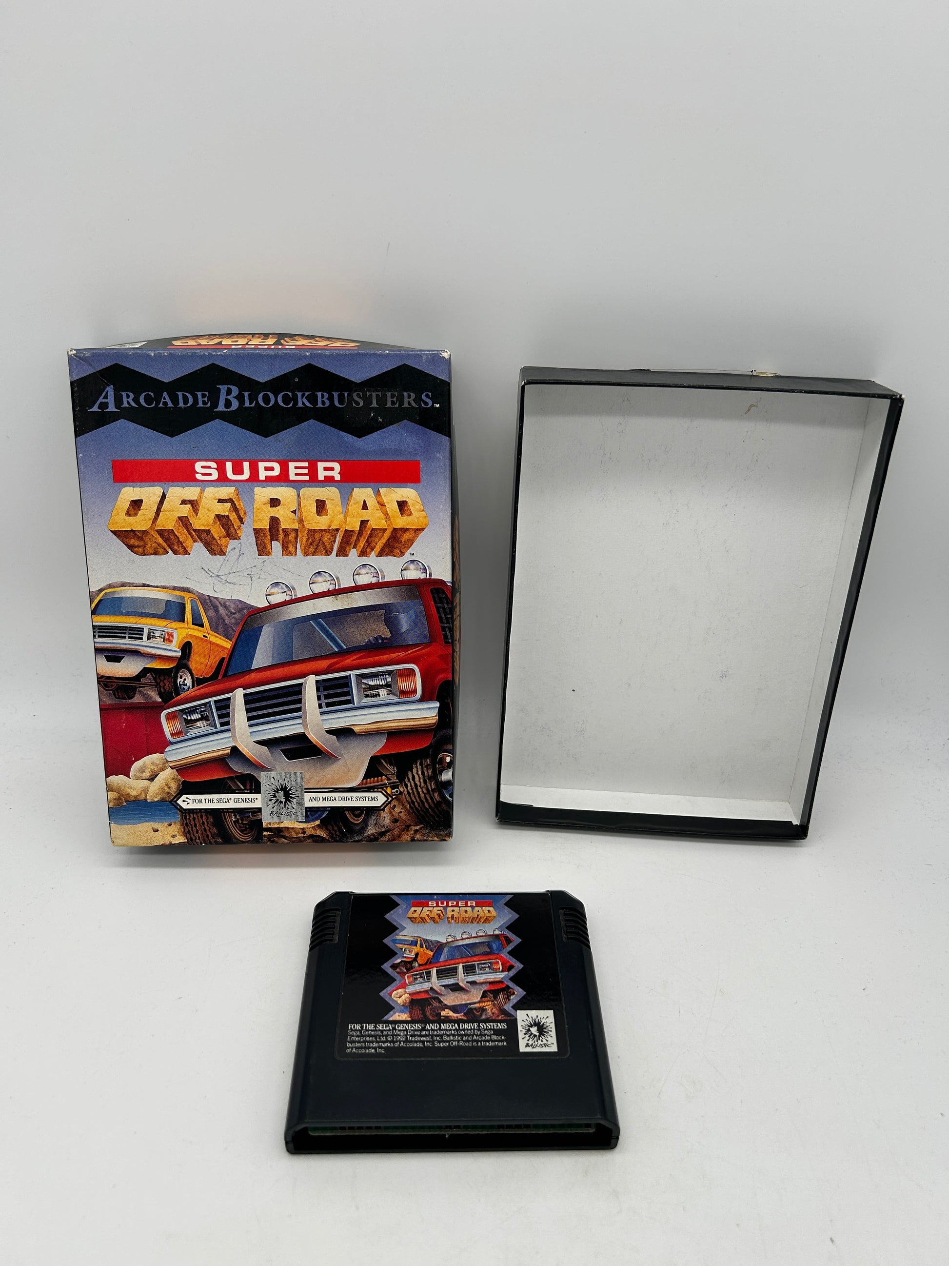 PiXEL-RETRO.COM : SEGA GENESIS (MEGA DRIVE) COMPLETE (CIB) GAME BOX INSTRUCTION MANUAL NTSC SUPER OFF ROAD