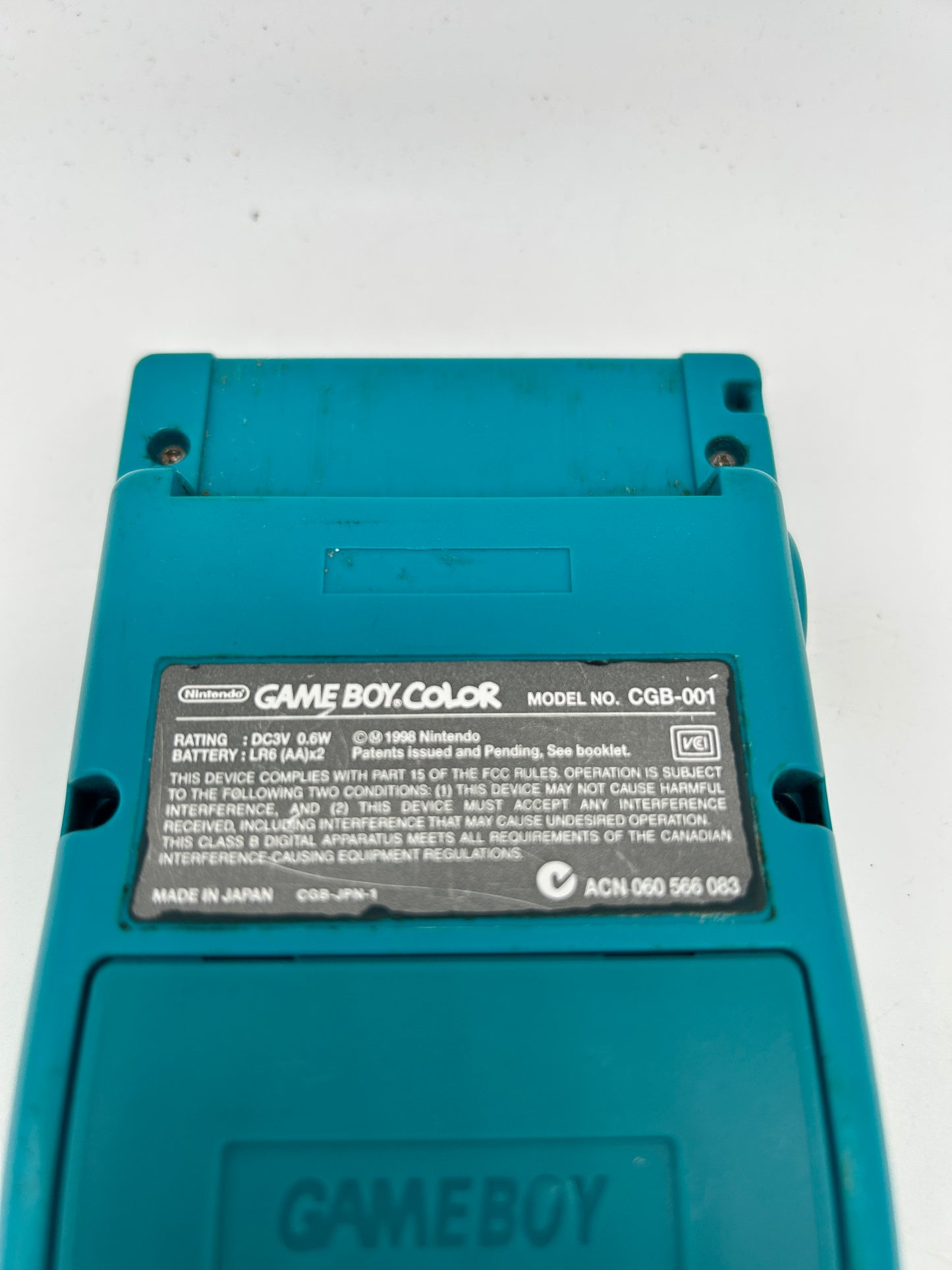 NiNTENDO GAME BOY COLOR [GBC] CONSOLE | MODEL TURQUOiSE TEAL CGB-001