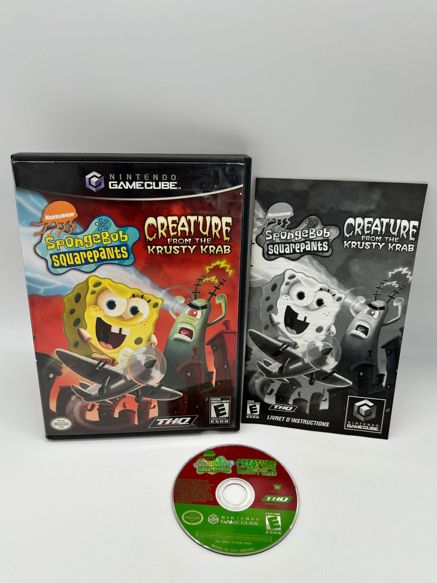 PiXEL-RETRO.COM : NINTENDO GAMECUBE COMPLETE CIB BOX MANUAL GAME NTSC SPONGEBOB SQUART PANTS CREATURE FROM THE KRUSTY KRAB