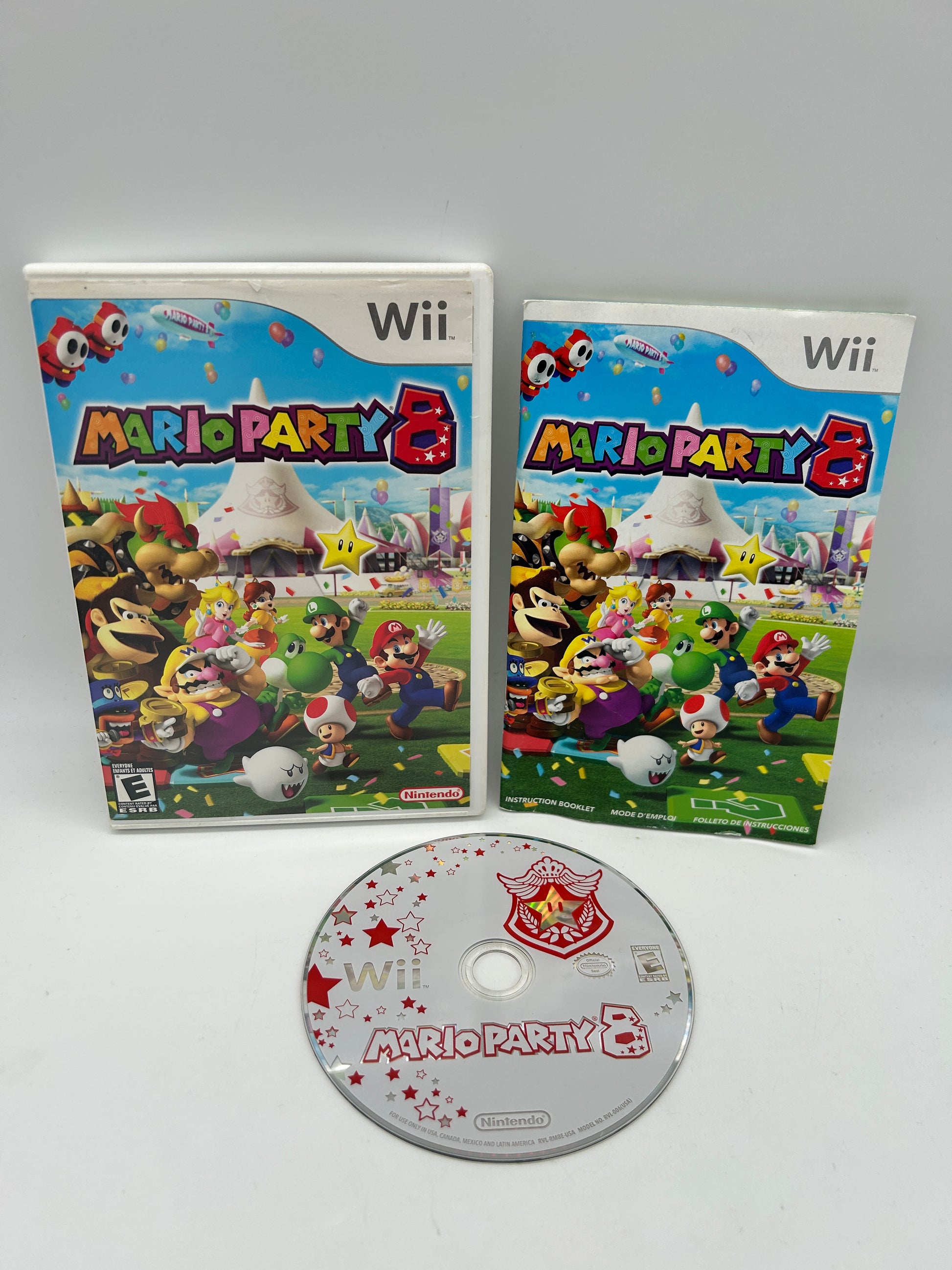 PiXEL-RETRO.COM : NINTENDO WII COMPLET IN BOX CIB MANUAL GAME NTSC MARIO PARTY 8