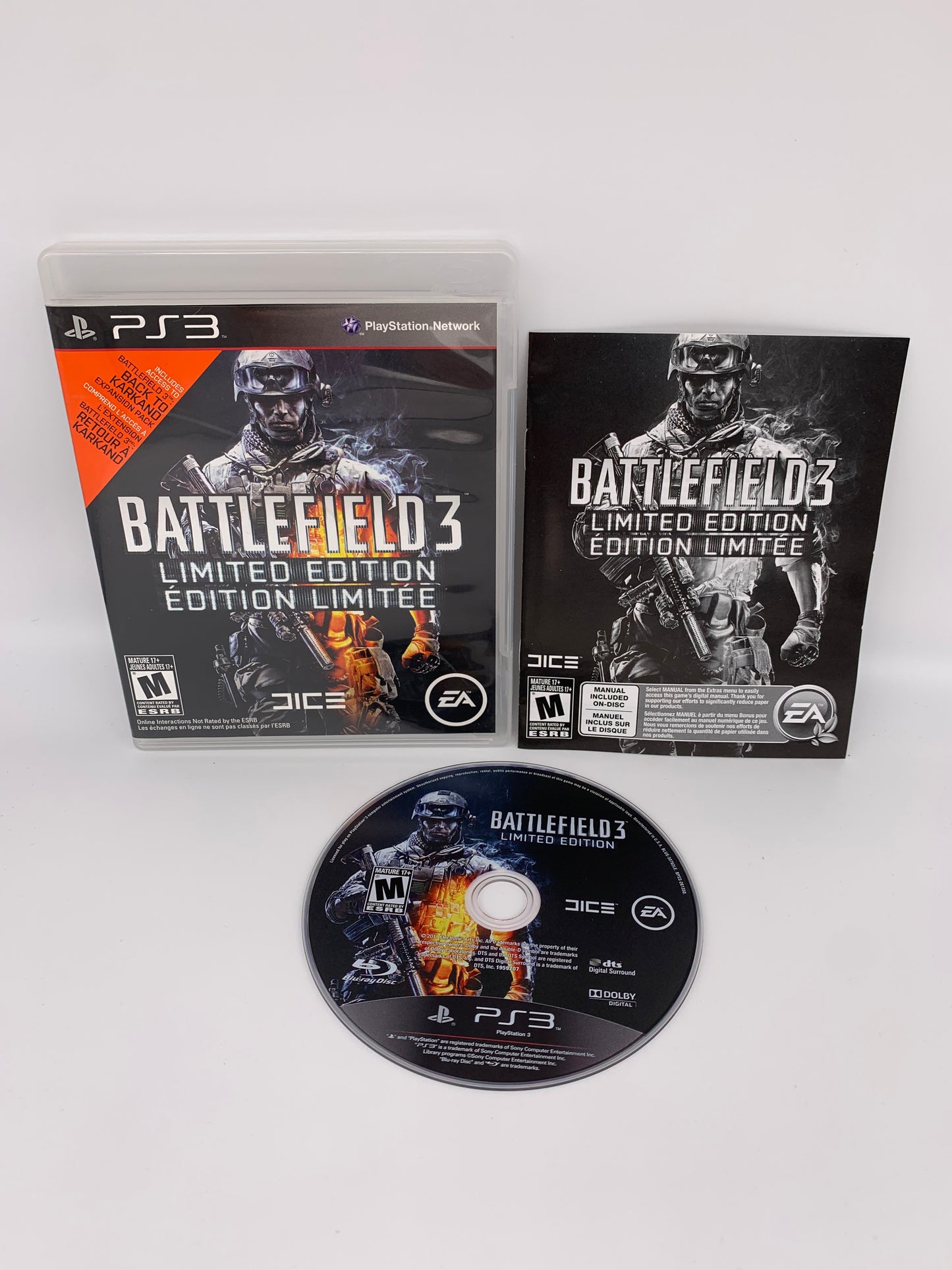 PiXEL-RETRO.COM : SONY PLAYSTATION 3 (PS3) COMPLET CIB BOX MANUAL GAME NTSC BATTLEFIELD 3 LIMITED EDITION