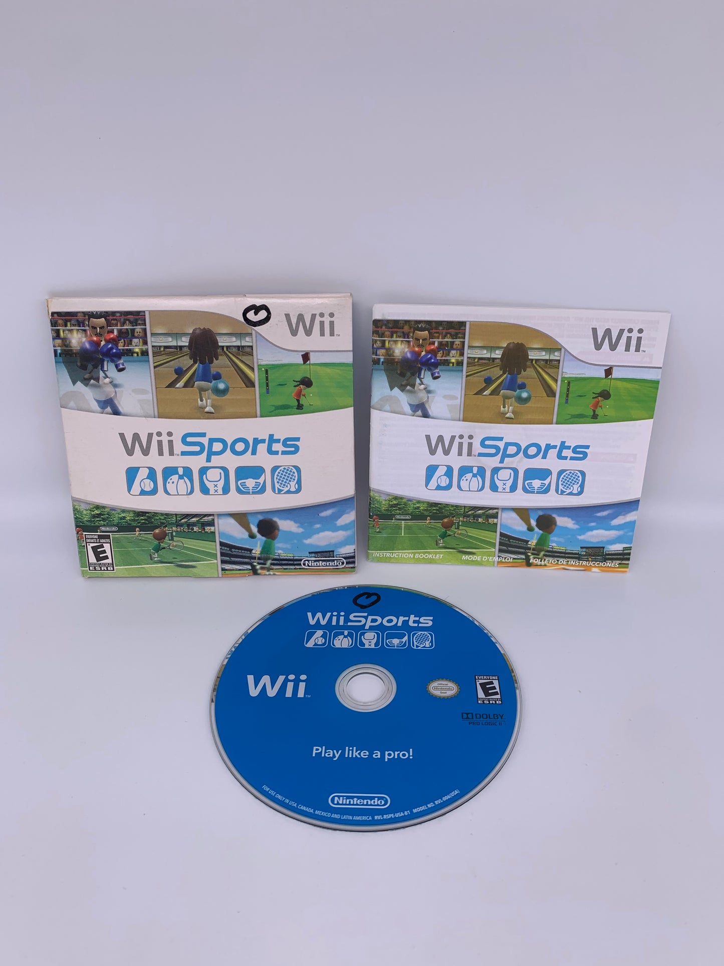 NiNTENDO Wii CONSOLE | WHITE MODEL Wii SPORTS RVL-001 (USA)