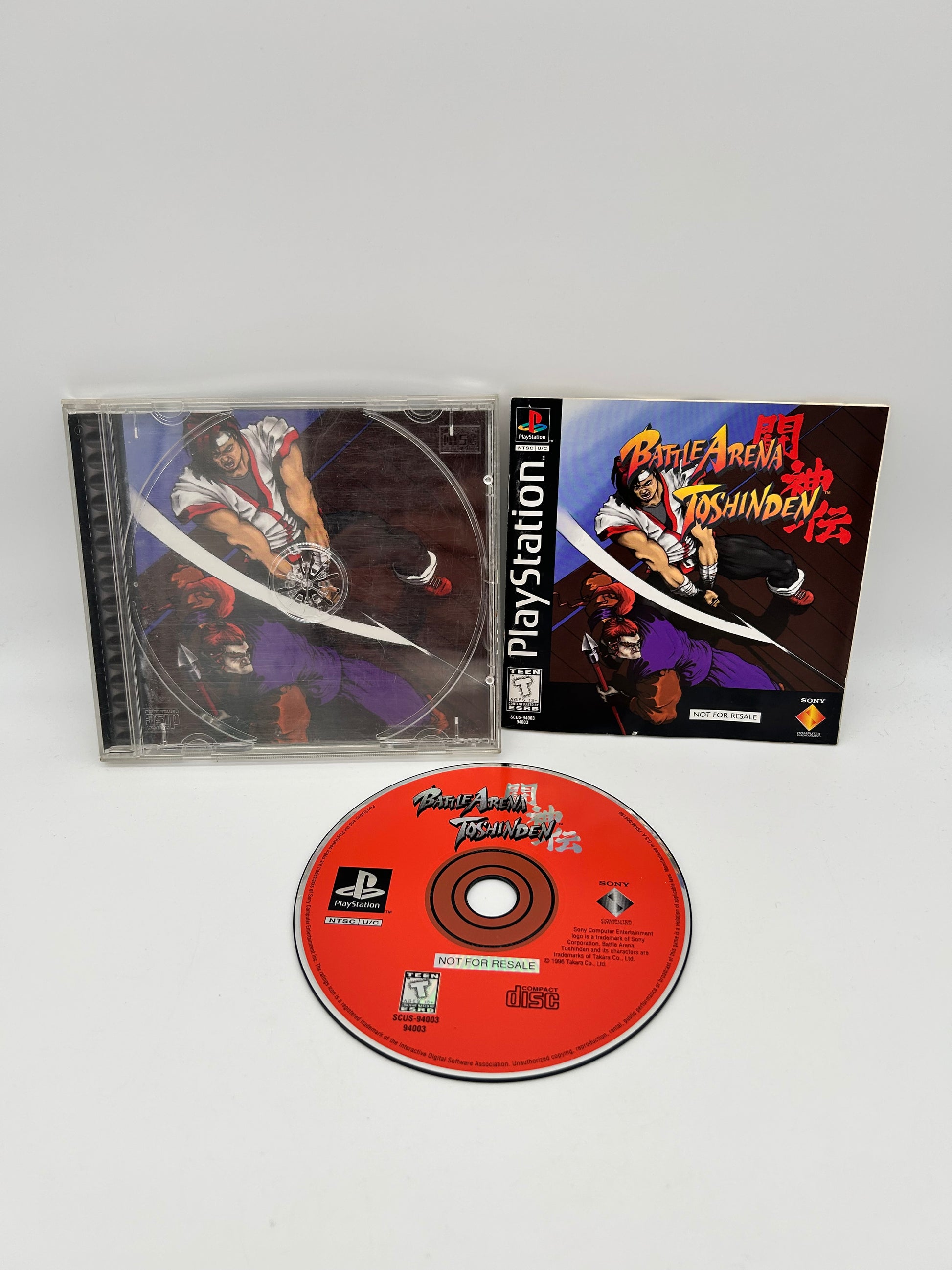PiXEL-RETRO.COM : SONY PLAYSTATION (PS1) COMPLETE CIB BOX MANUAL GAME NTSC BATTLE ARENA TOSHINDEN NOT FOR RESALE