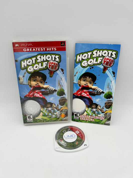 PiXEL-RETRO.COM : SONY PLAYSTATION PORTABLE (PSP) COMPLET CIB BOX MANUAL GAME NTSC HOT SHOTS GOLF OPEN TEE