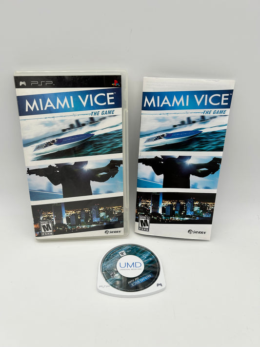 PiXEL-RETRO.COM : SONY PLAYSTATION PORTABLE (PSP) COMPLET CIB BOX MANUAL GAME NTSC MIAMI VICE THE GAME