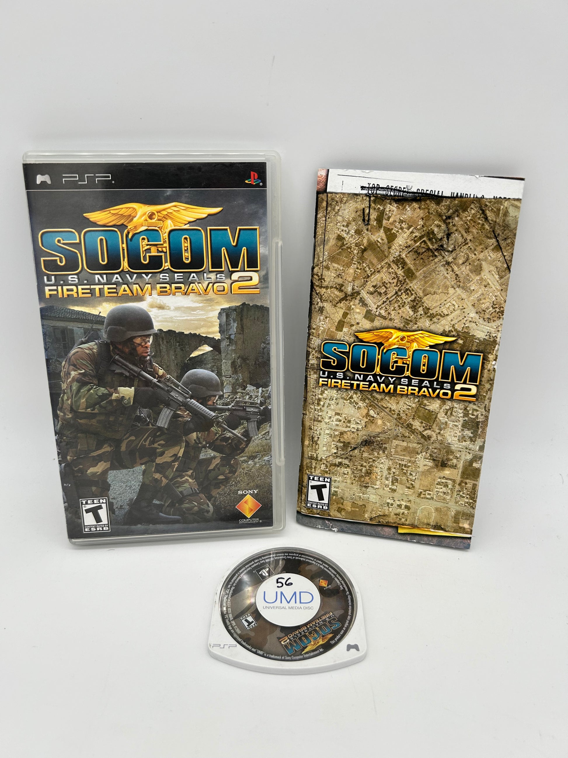 PiXEL-RETRO.COM : SONY PLAYSTATION PORTABLE (PSP) COMPLET CIB BOX MANUAL GAME NTSC SOCOM U.S. NAVY SEALS FIRETEAM BRAVO 2