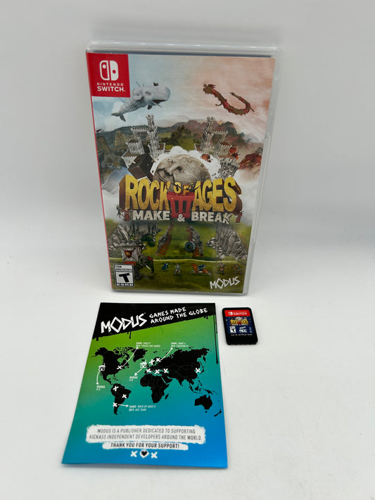 PiXEL-RETRO.COM : NINTENDO SWITCH NEW SEALED IN BOX COMPLETE MANUAL GAME NTSC ROCK OF AGES III MAKE & BREAK
