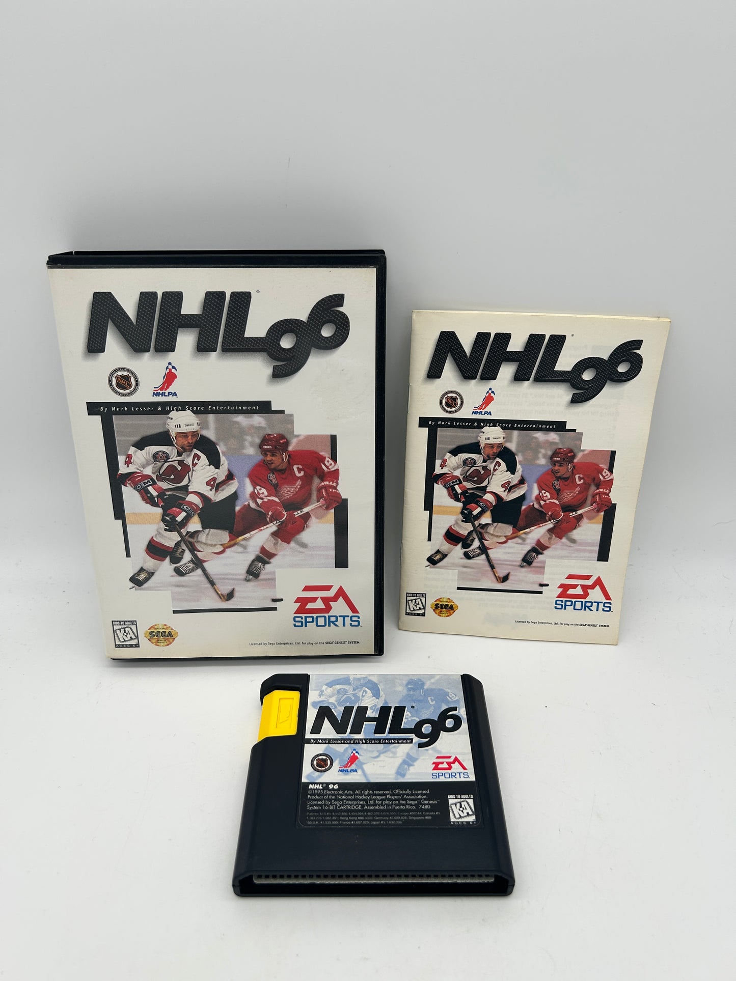 PiXEL-RETRO.COM : SEGA GENESIS (MEGA DRIVE) COMPLETE (CIB) GAME BOX INSTRUCTION MANUAL NTSC NHL 96