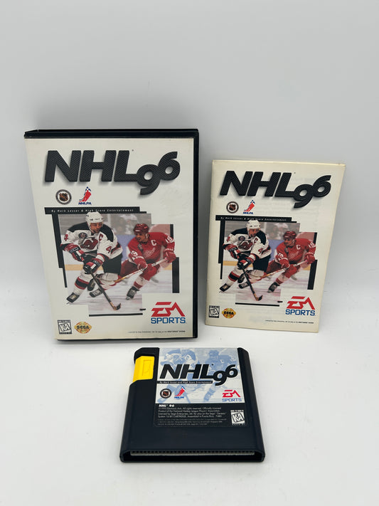 PiXEL-RETRO.COM : SEGA GENESIS (MEGA DRIVE) COMPLETE (CIB) GAME BOX INSTRUCTION MANUAL NTSC NHL 96