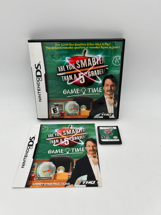 PiXEL-RETRO.COM : NINTENDO DS (DS) COMPLETE CIB BOX MANUAL GAME NTSC ARE YOU SMARTER THAN A 5TH GRADER GAME TIME