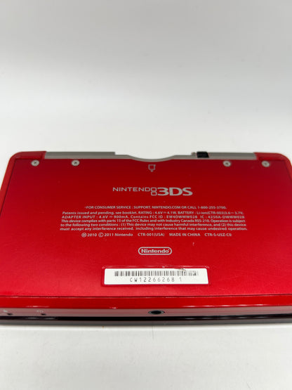 NiNTENDO 3DS CONSOLE | MODEL FLAME RED CTR-001(USA) | MATCHiNG SERiAL NUMBERS
