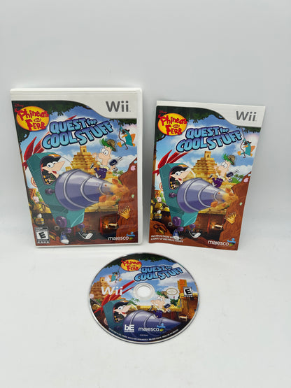 PiXEL-RETRO.COM : NINTENDO WII COMPLET CIB BOX MANUAL GAME NTSC PHINEAS AND FERB QUEST FOR COOL STUFF