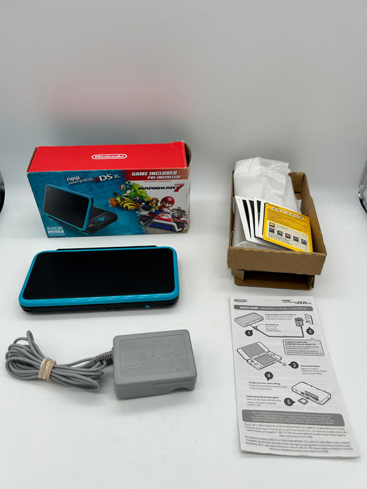 PiXEL-RETRO.COM : nintendo 3ds 2ds xl complete CIB BLACK TURQUOISE