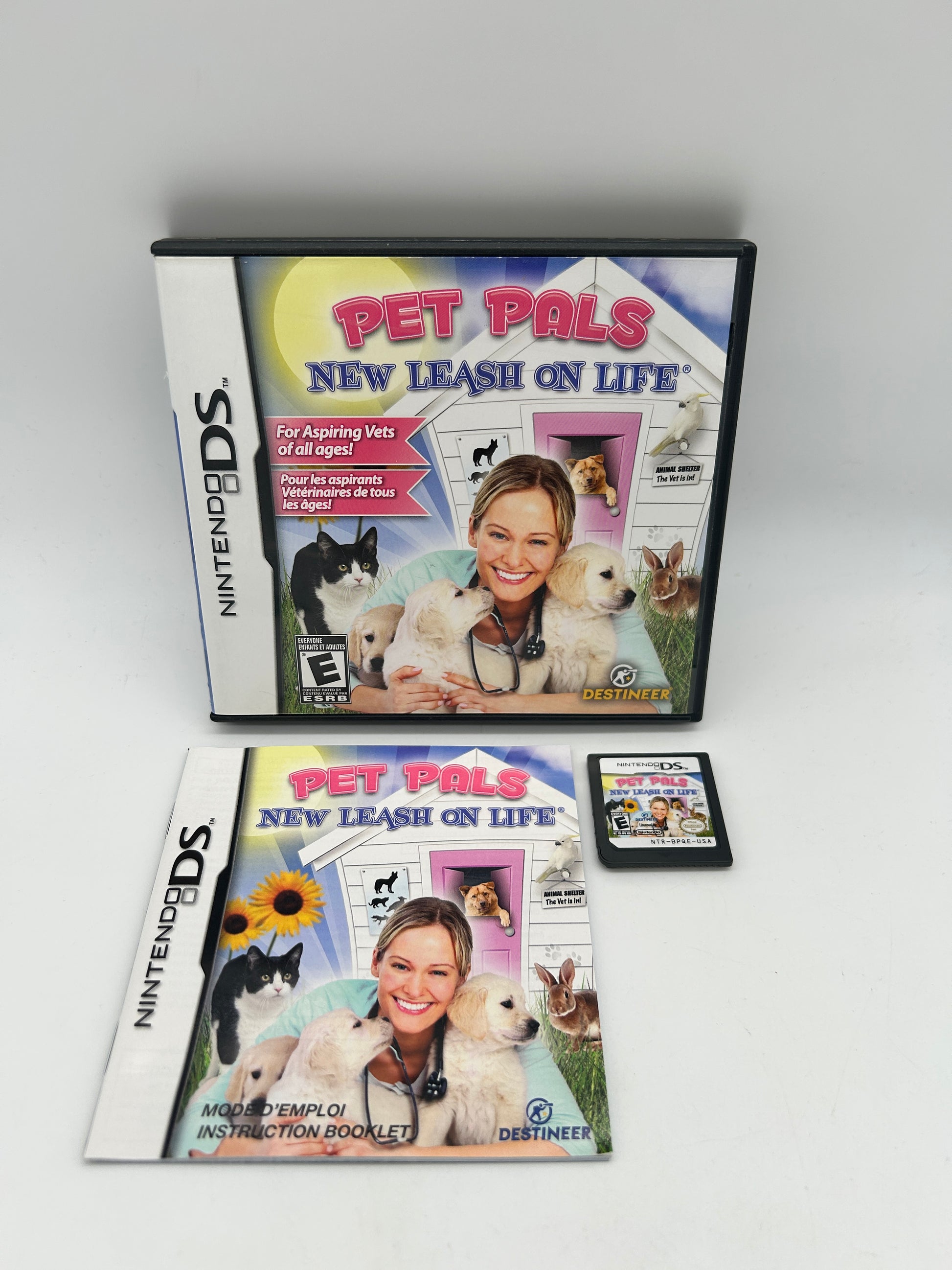 PiXEL-RETRO.COM : NINTENDO DS (DS) COMPLETE CIB BOX MANUAL GAME NTSC PET PALS NEW LEASH ON LIFE