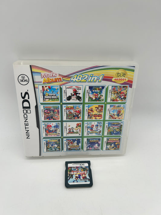PiXEL-RETRO.COM : NINTENDO DS (DS) COMPLETE CIB BOX MANUAL GAME NTSC MULTICART 482 IN 1 MARIO ALBUM