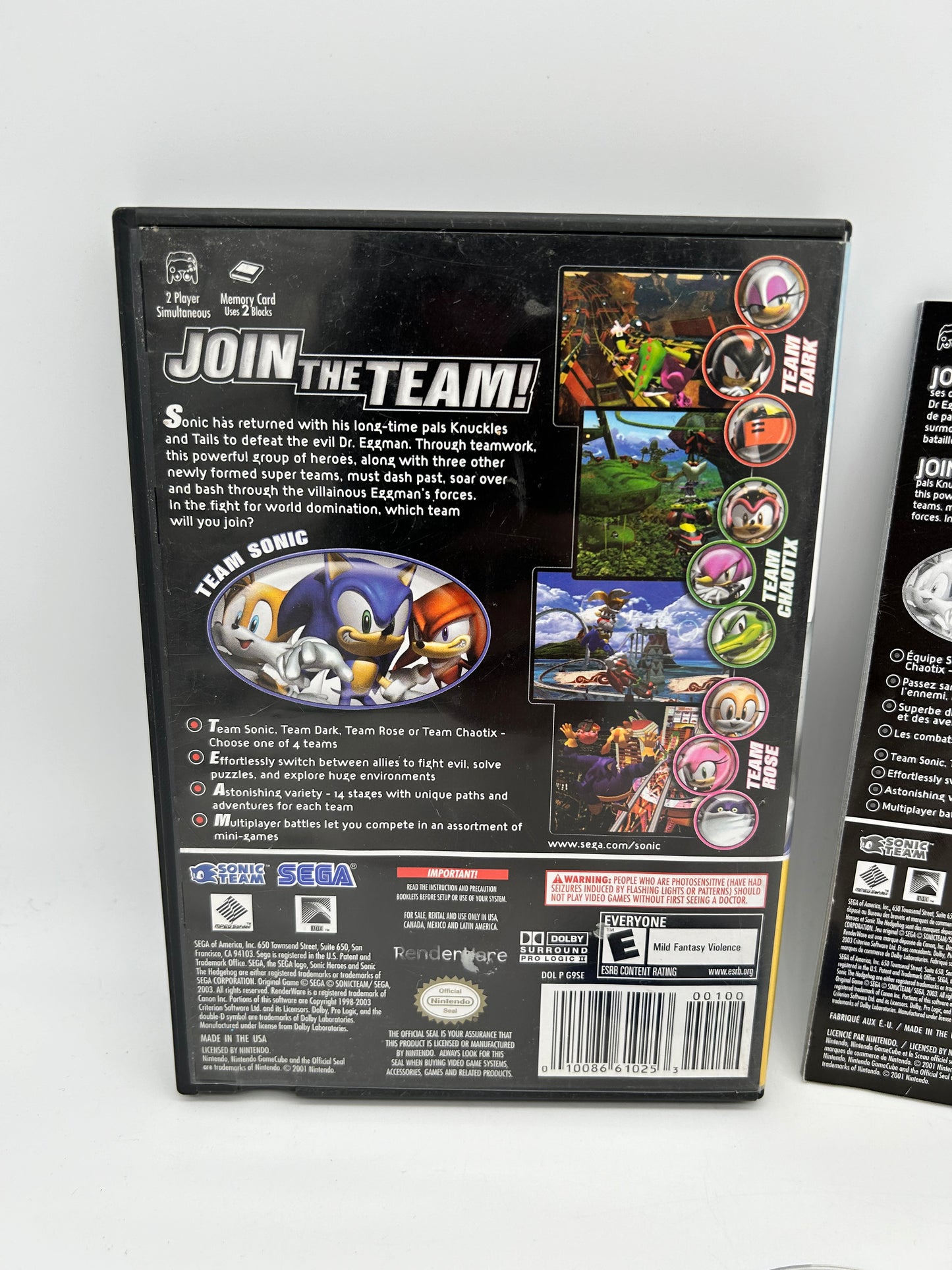 NiNTENDO GAMECUBE [NGC] | SONIC HEROES | PLAYERS CHOiCE
