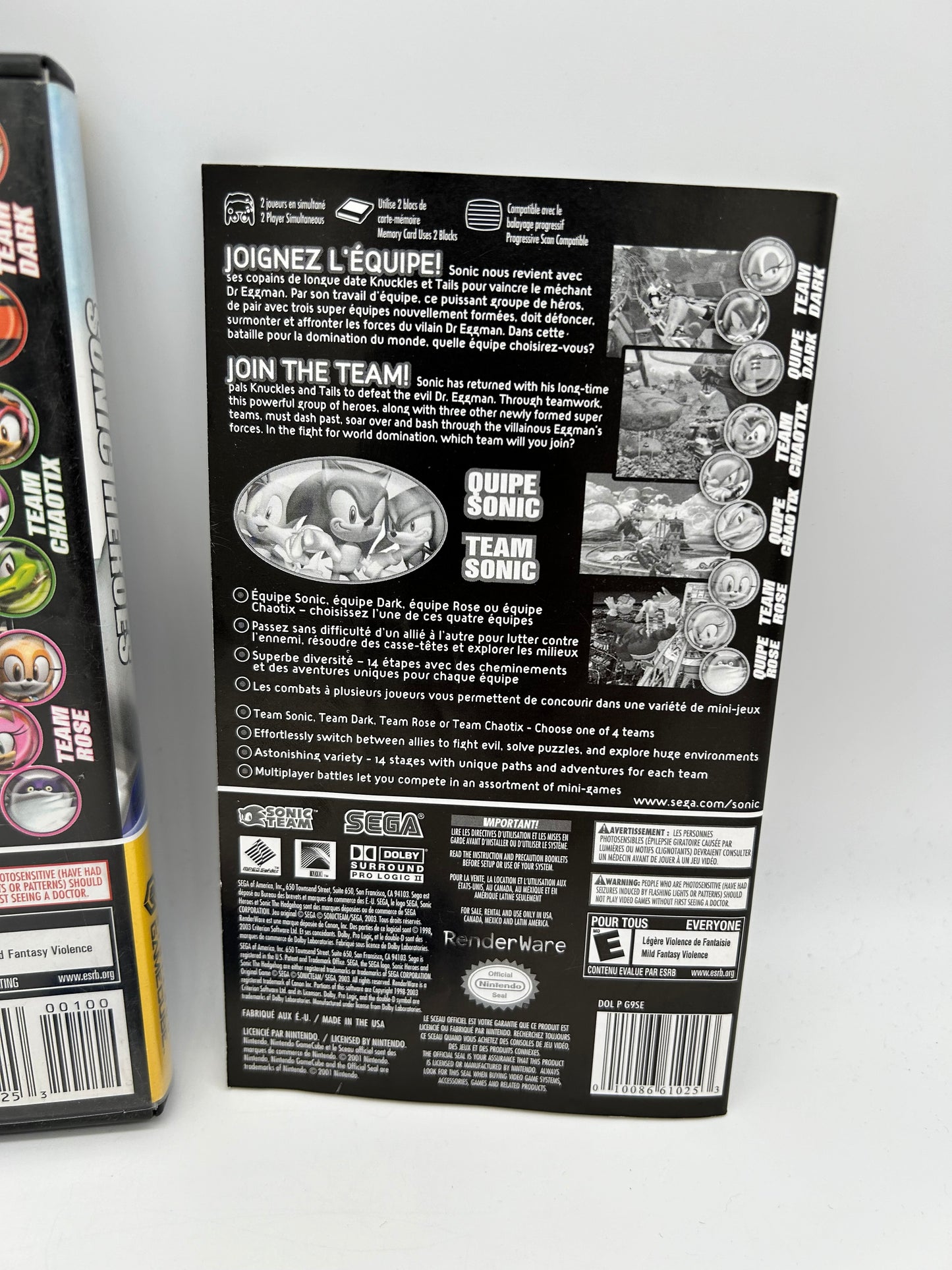 NiNTENDO GAMECUBE [NGC] | SONIC HEROES | PLAYERS CHOiCE