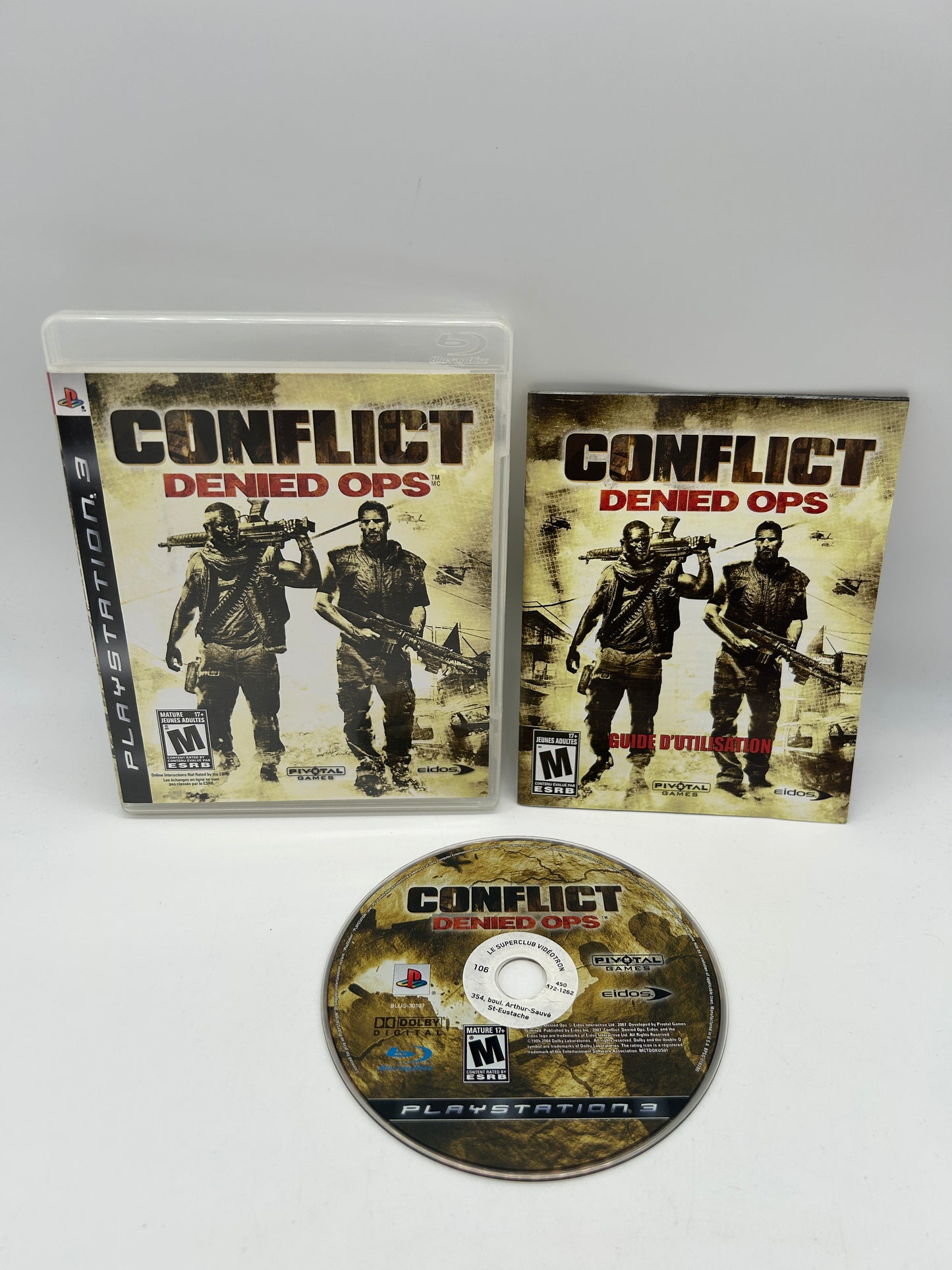 PiXEL-RETRO.COM : SONY PLAYSTATION 3 (PS3) COMPLET CIB BOX MANUAL GAME NTSC CONFLICT DENIED OPS