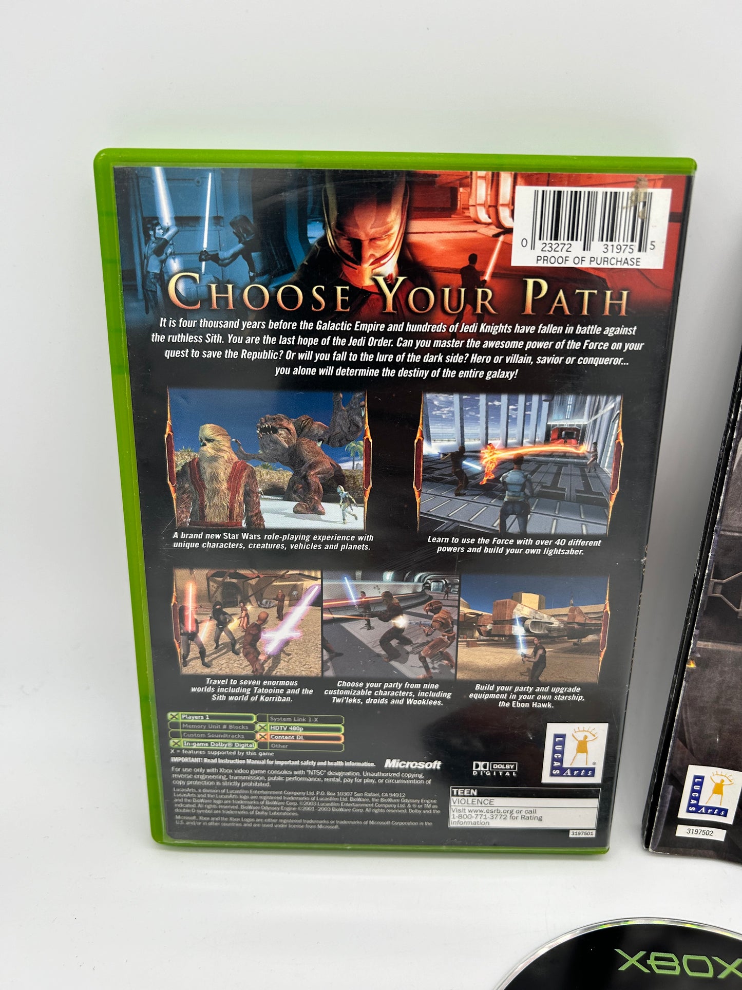 MiCROSOFT XBOX ORiGiNAL | STAR WARS KNiGHTS OF THE OLD REPUBLiC