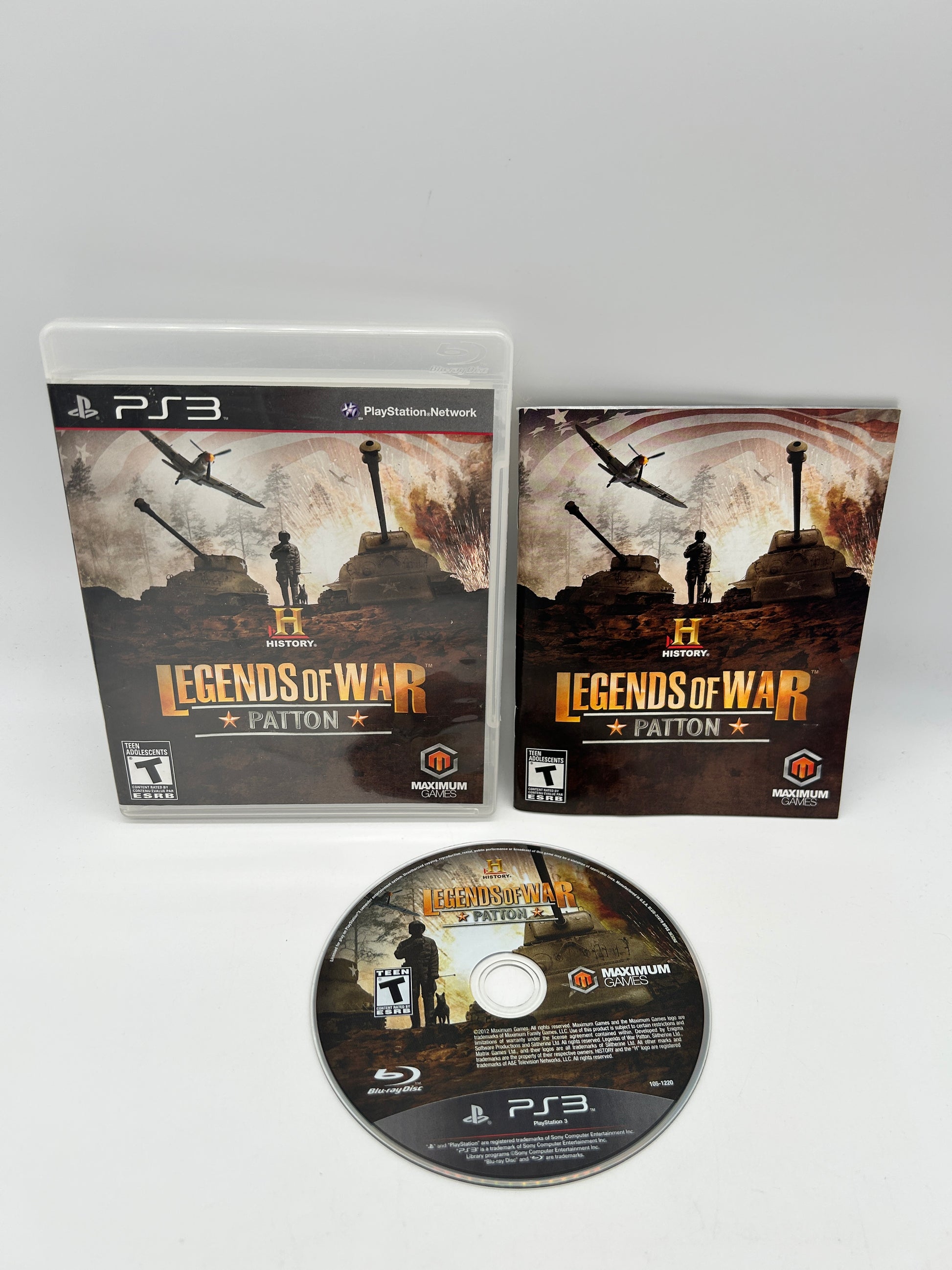 PiXEL-RETRO.COM : SONY PLAYSTATION 3 (PS3) COMPLET CIB BOX MANUAL GAME NTSC HISTORY LEGENDS OF WAR PATTON