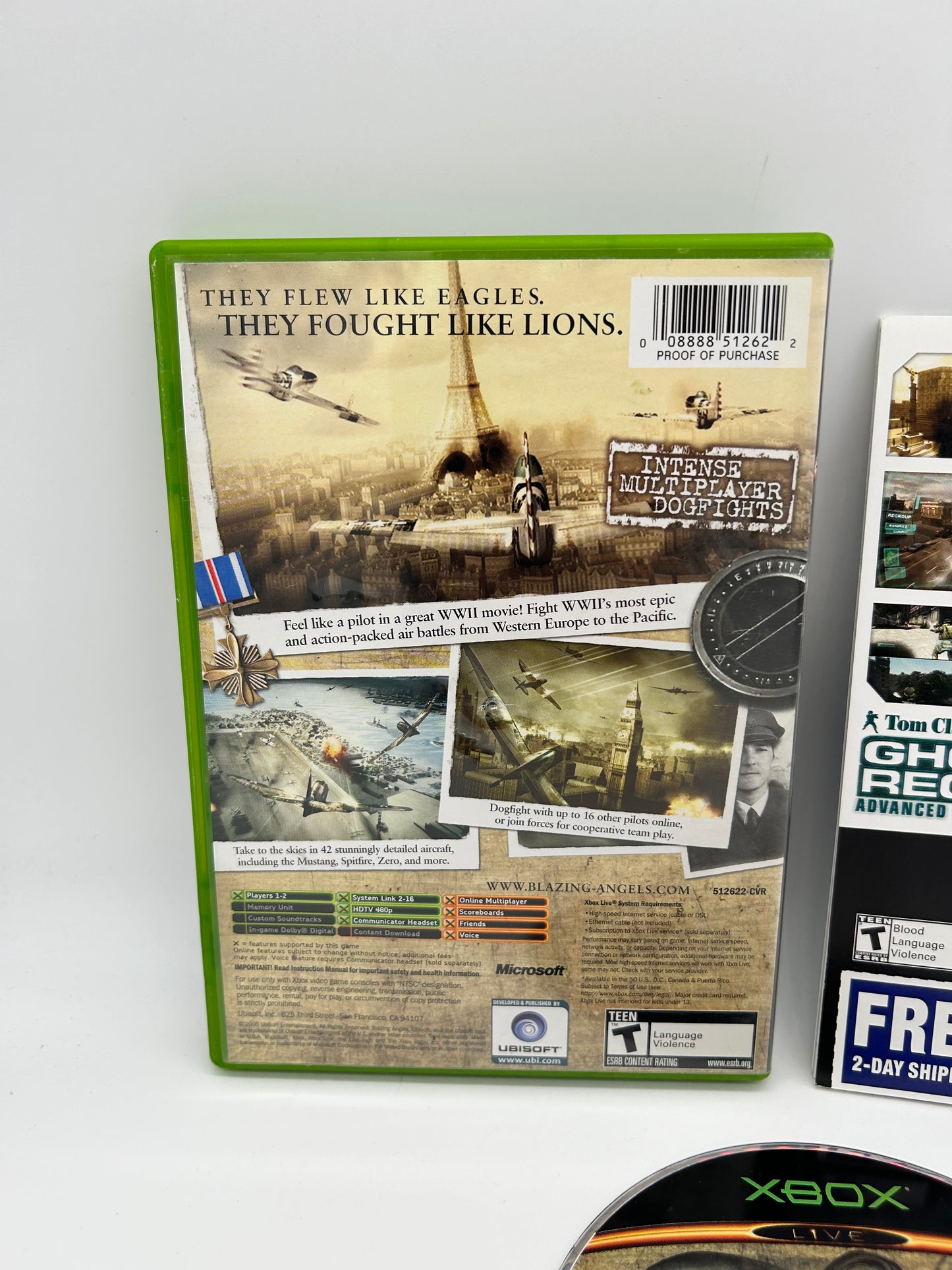 MiCROSOFT XBOX ORiGiNAL | BLAZiNG ANGELS SQUADRONS OF WWII