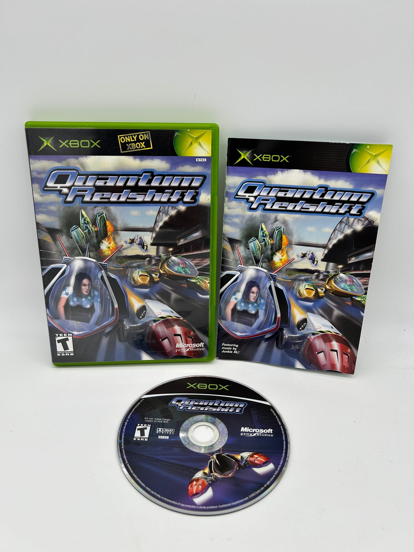 PiXEL-RETRO.COM : MICROSOFT XBOX COMPLETE CIB BOX MANUAL GAME NTSC QUANTUM REDSHIFT