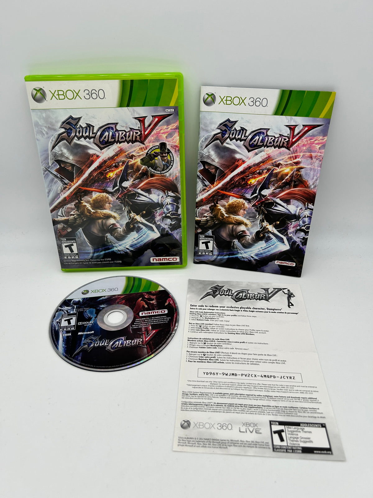 PiXEL-RETRO.COM : MICROSOFT XBOX 360 COMPLETE CIB BOX MANUAL GAME NTSC SOUL CALIBUR v 5