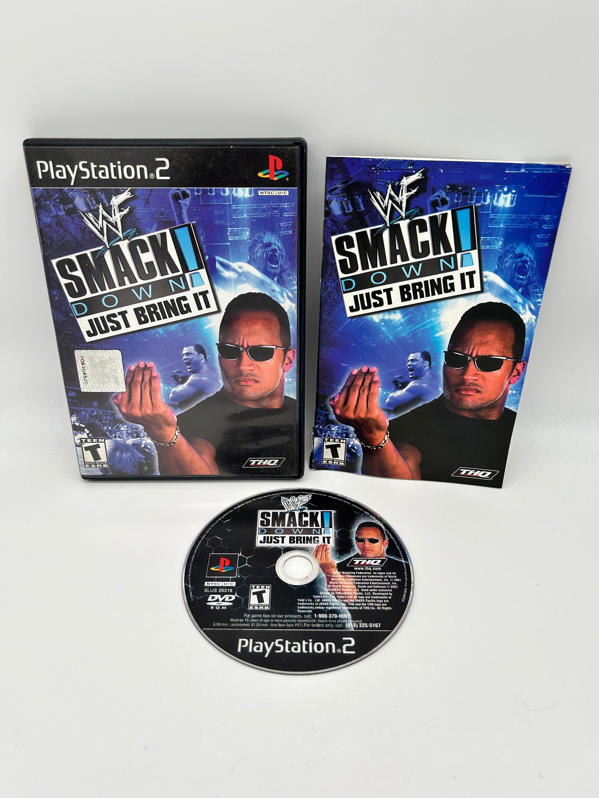 PiXEL-RETRO.COM : SONY PLAYSTATION 2 (PS2) COMPLET CIB BOX MANUAL GAME NTSC WWF SMACKDOWN JUST BRING IT