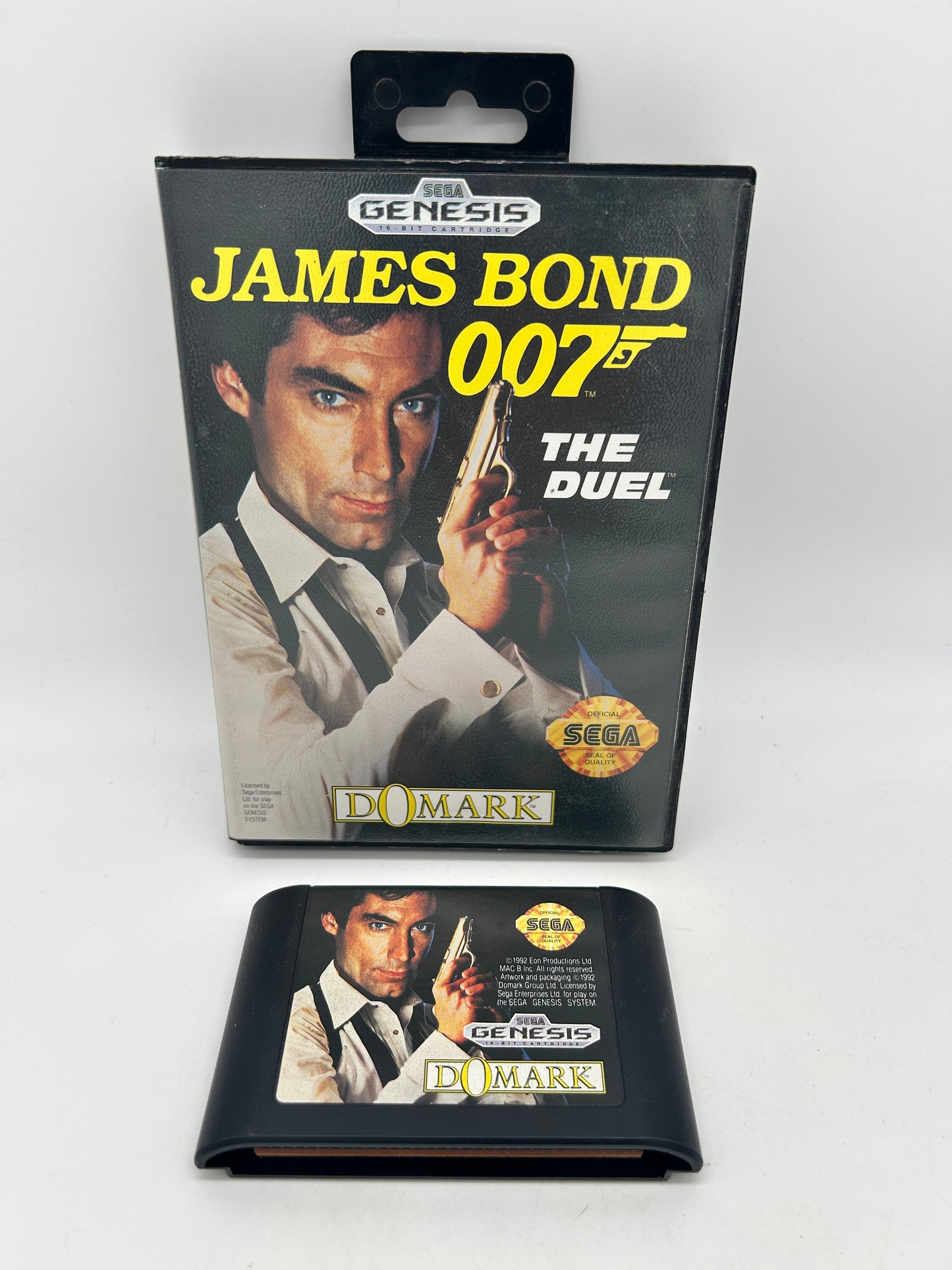 PiXEL-RETRO.COM : SEGA GENESIS (MEGA DRIVE) COMPLETE (CIB) GAME BOX INSTRUCTION MANUAL NTSC 007 JAMES BOND THE DUEL