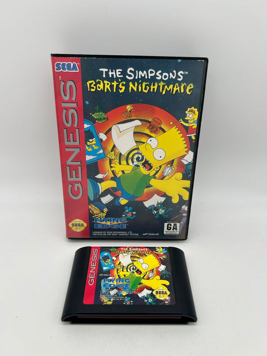 PiXEL-RETRO.COM : SEGA GENESIS (MEGA DRIVE) COMPLETE (CIB) GAME BOX INSTRUCTION MANUAL NTSC THE SIMPSONS BART'S NIGHTMARE
