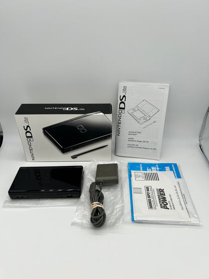 PiXEL-RETRO.COM : NINTENDO DS LITE COMPLET IN BOX CIB MANUAL ORIGINAL VERSION NTSC BLACK USG-001