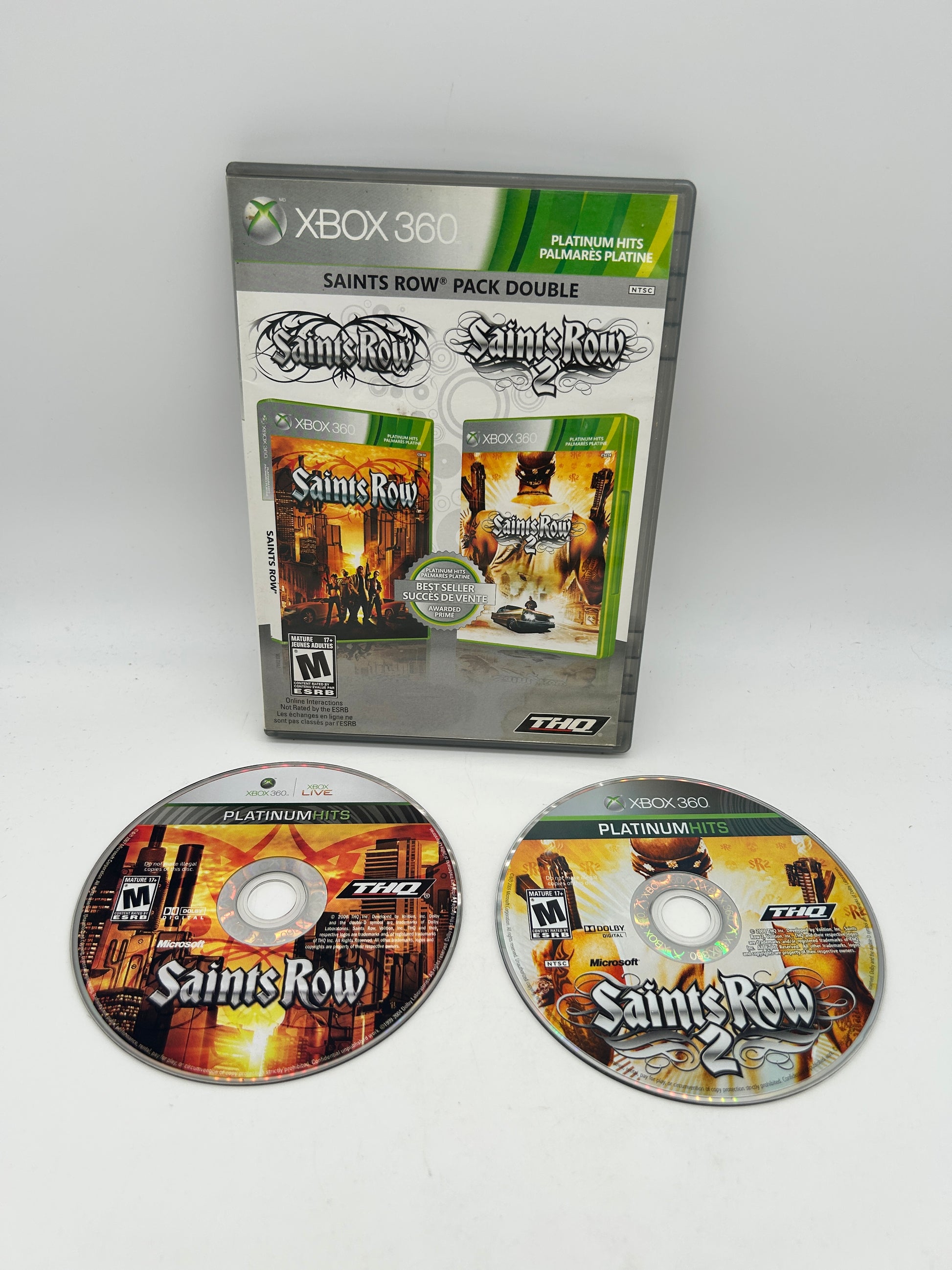 PiXEL-RETRO.COM : MICROSOFT XBOX 360 COMPLETE CIB BOX MANUAL GAME NTSC SAINTS ROW 2 DOUBLE PACK