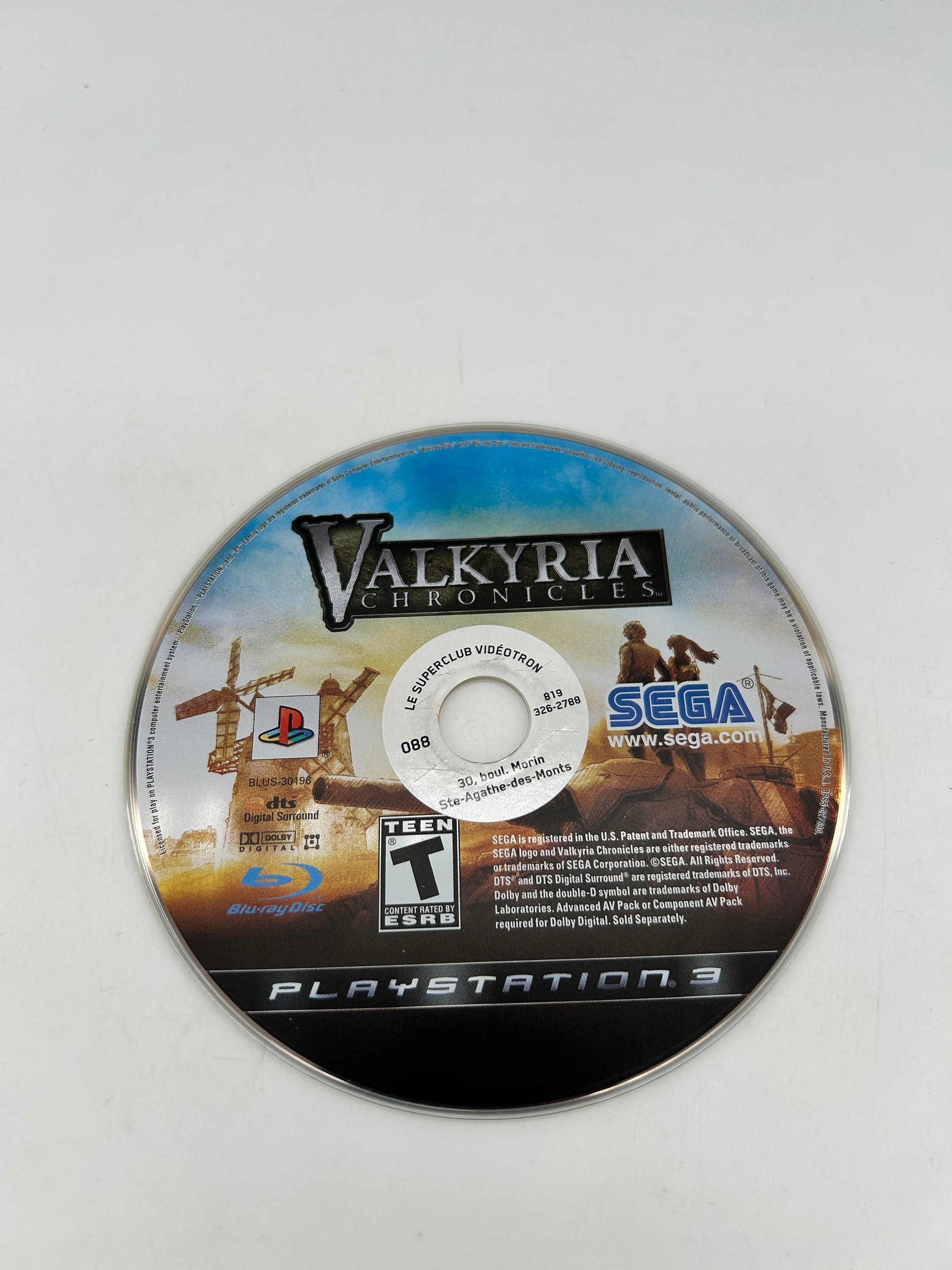 PiXEL-RETRO.COM : SONY PLAYSTATION 3 (PS3) COMPLET CIB BOX MANUAL GAME NTSC VALKYRIA CHRONICLES