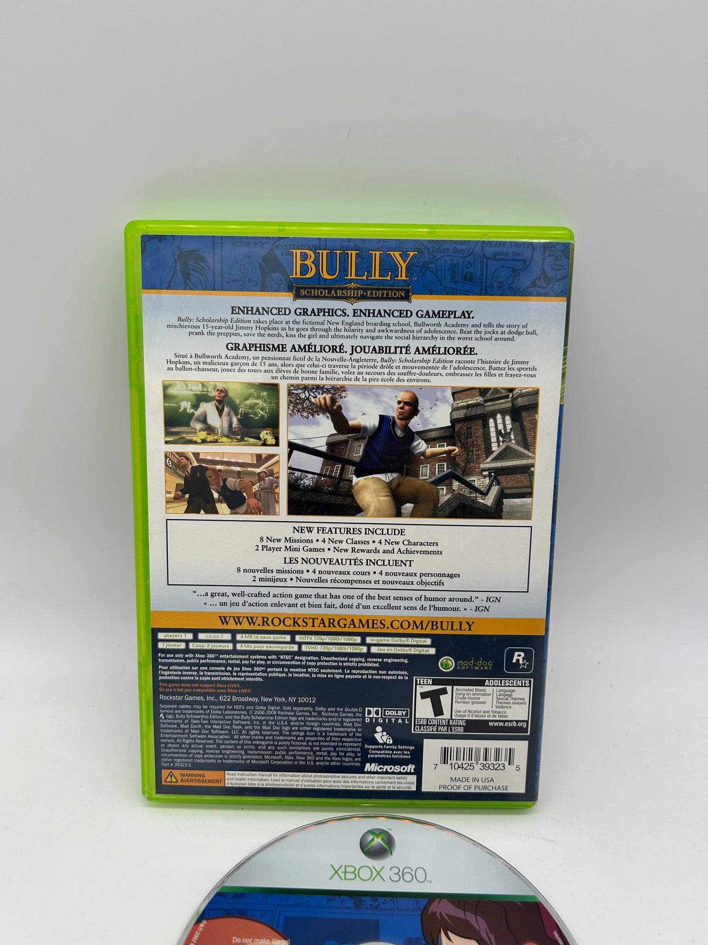 MiCROSOFT XBOX 360 | BULLY SCHOLARSHiP EDiTiON