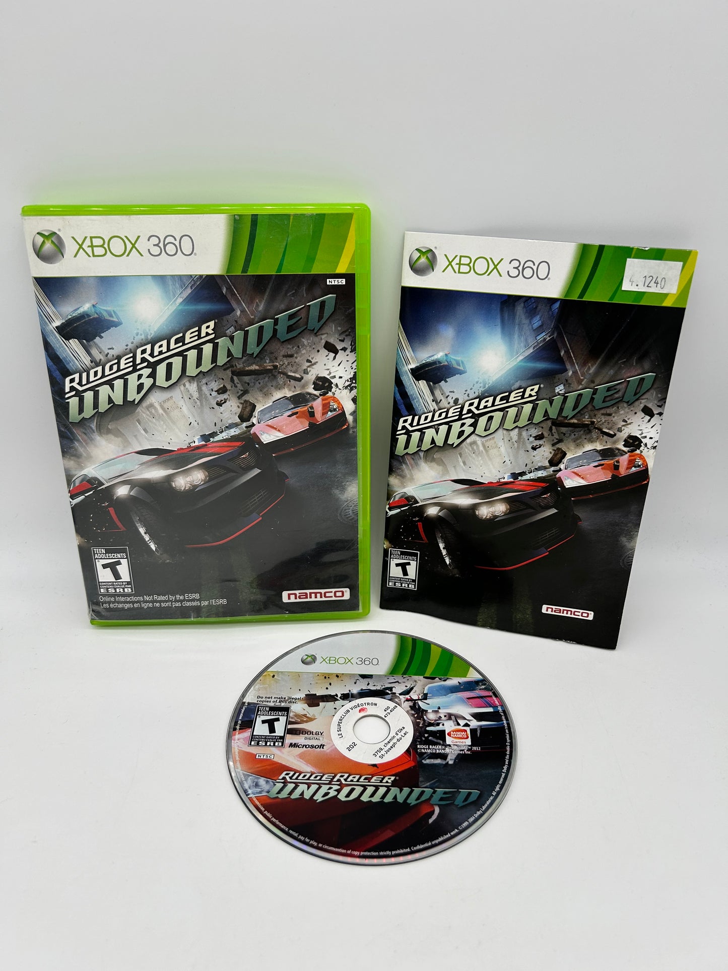 PiXEL-RETRO.COM : MICROSOFT XBOX 360 COMPLETE CIB BOX MANUAL GAME NTSC RIDGE RACER UNBOUNDED