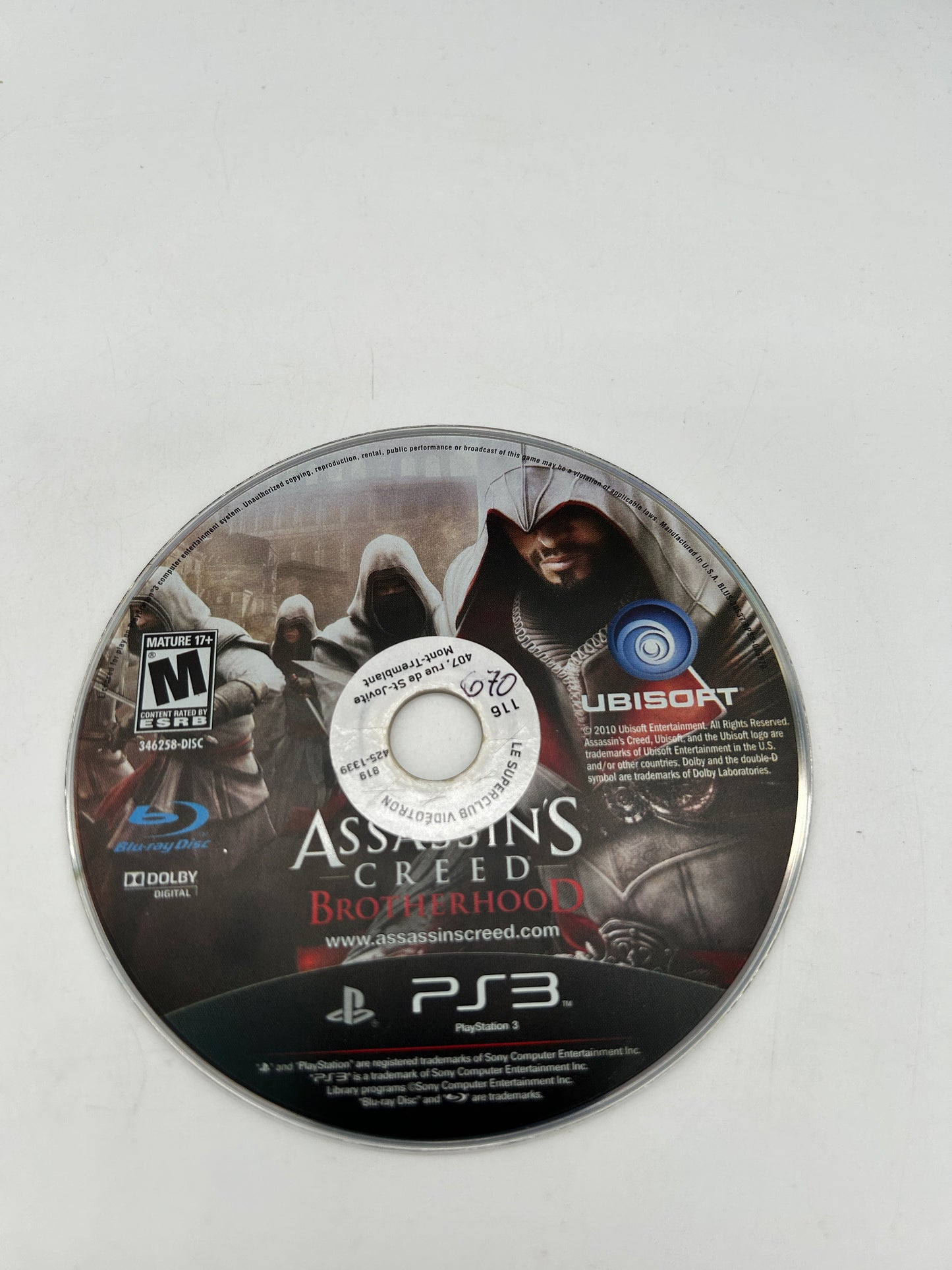 PiXEL-RETRO.COM : SONY PLAYSTATION 3 (PS3) COMPLET CIB BOX MANUAL GAME NTSC ASSASSIN'S CREED BROTHERHOOD