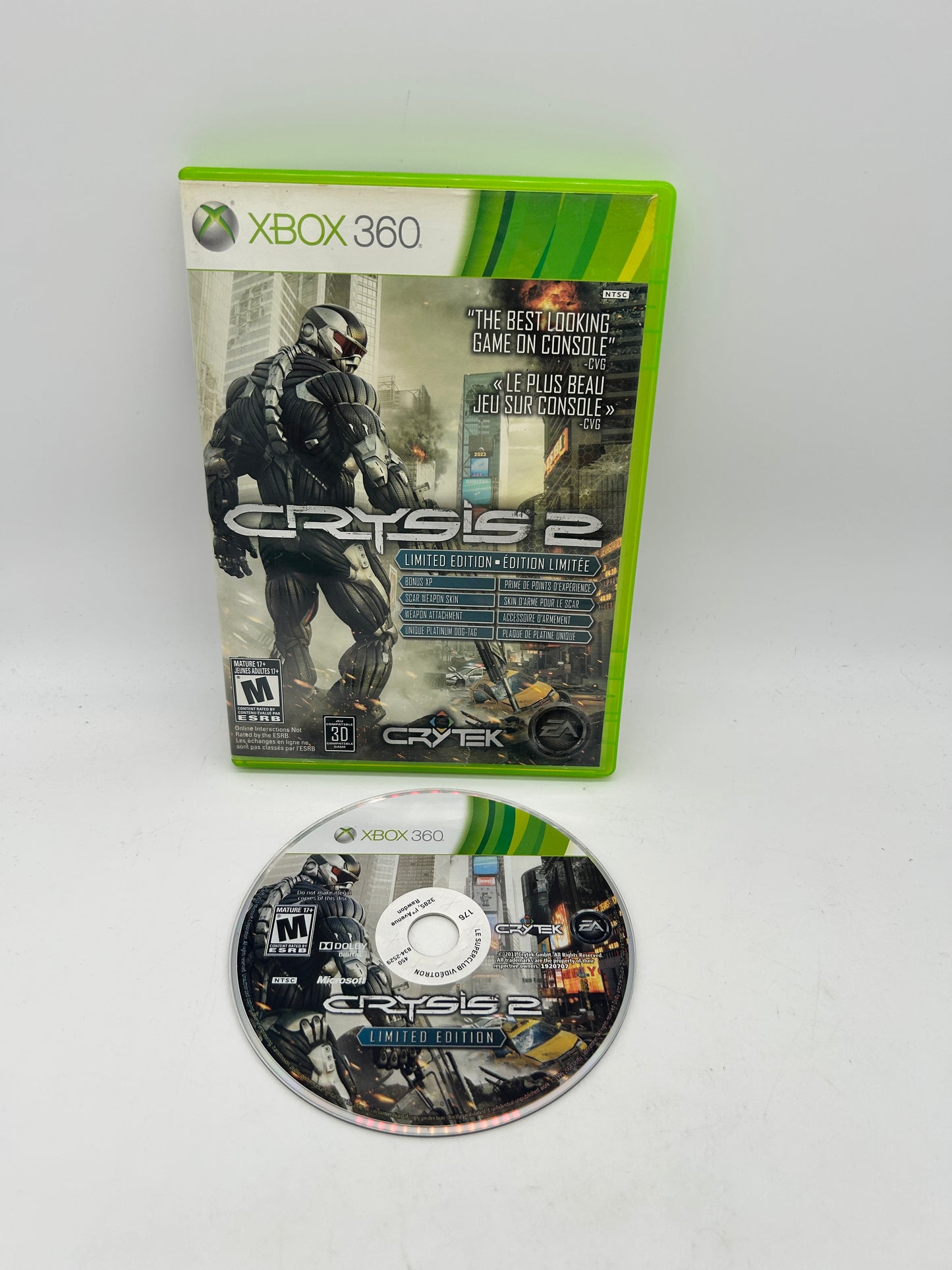 PiXEL-RETRO.COM : MICROSOFT XBOX 360 COMPLETE CIB BOX MANUAL GAME NTSC CRYSIS 2