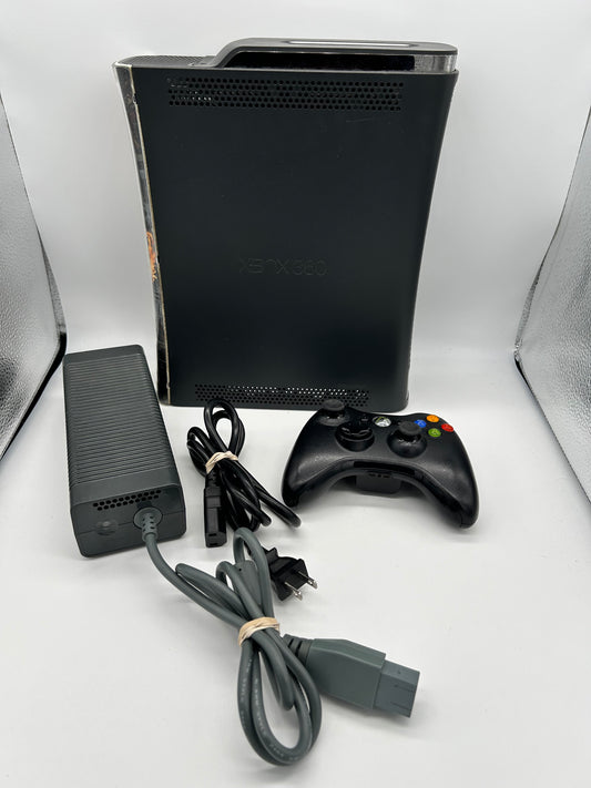 PiXEL-RETRO.COM : MICROSOFT XBOX 360 SYSTEM CONSOLE, CONTROLLER, POWER SUPPLY NTSC BLACK ELITE 120GB