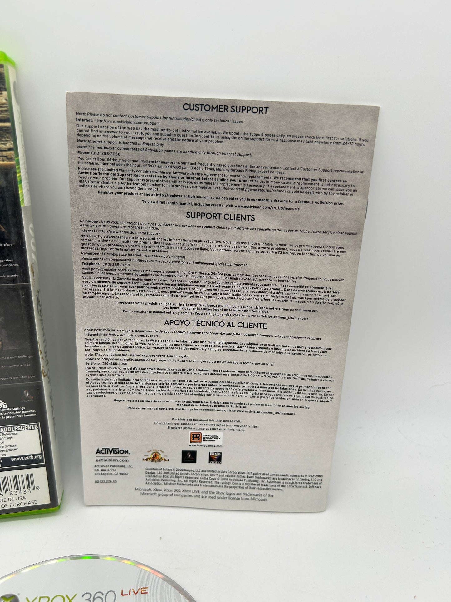 Microsoft XBOX 360 | 007 QUANTUM OF SOLACE