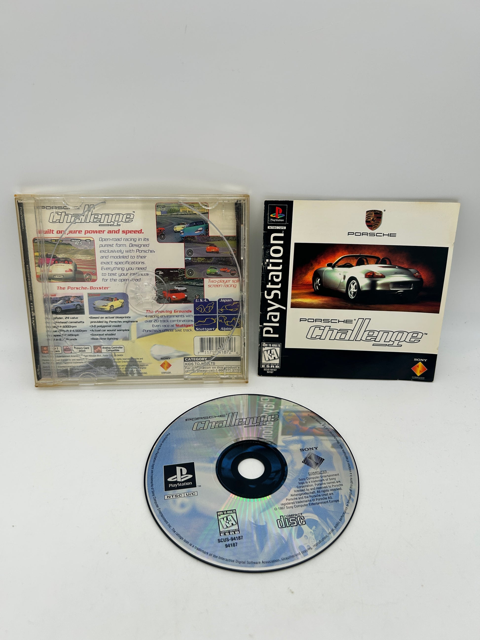 PiXEL-RETRO.COM : SONY PLAYSTATION (PS1) COMPLETE CIB BOX MANUAL GAME NTSC PORSCHE CHALLENGE