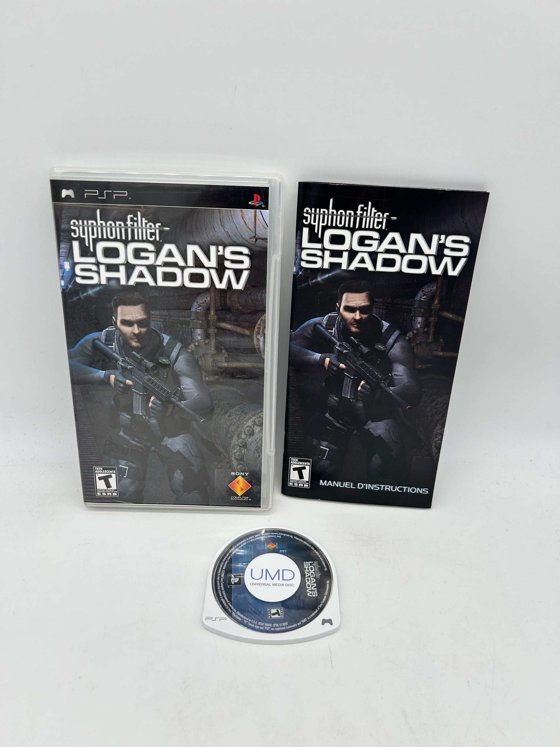 PiXEL-RETRO.COM : SONY PLAYSTATION PORTABLE (PSP) COMPLET CIB BOX MANUAL GAME NTSC SYPHON FILTER LOGAN'S SHADOW