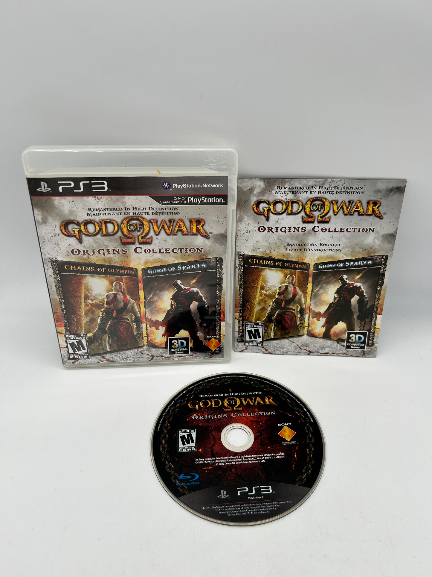 PiXEL-RETRO.COM : SONY PLAYSTATION 3 (PS3) COMPLET CIB BOX MANUAL GAME NTSC GOD OF WAR ORIGINS COLLECTION
