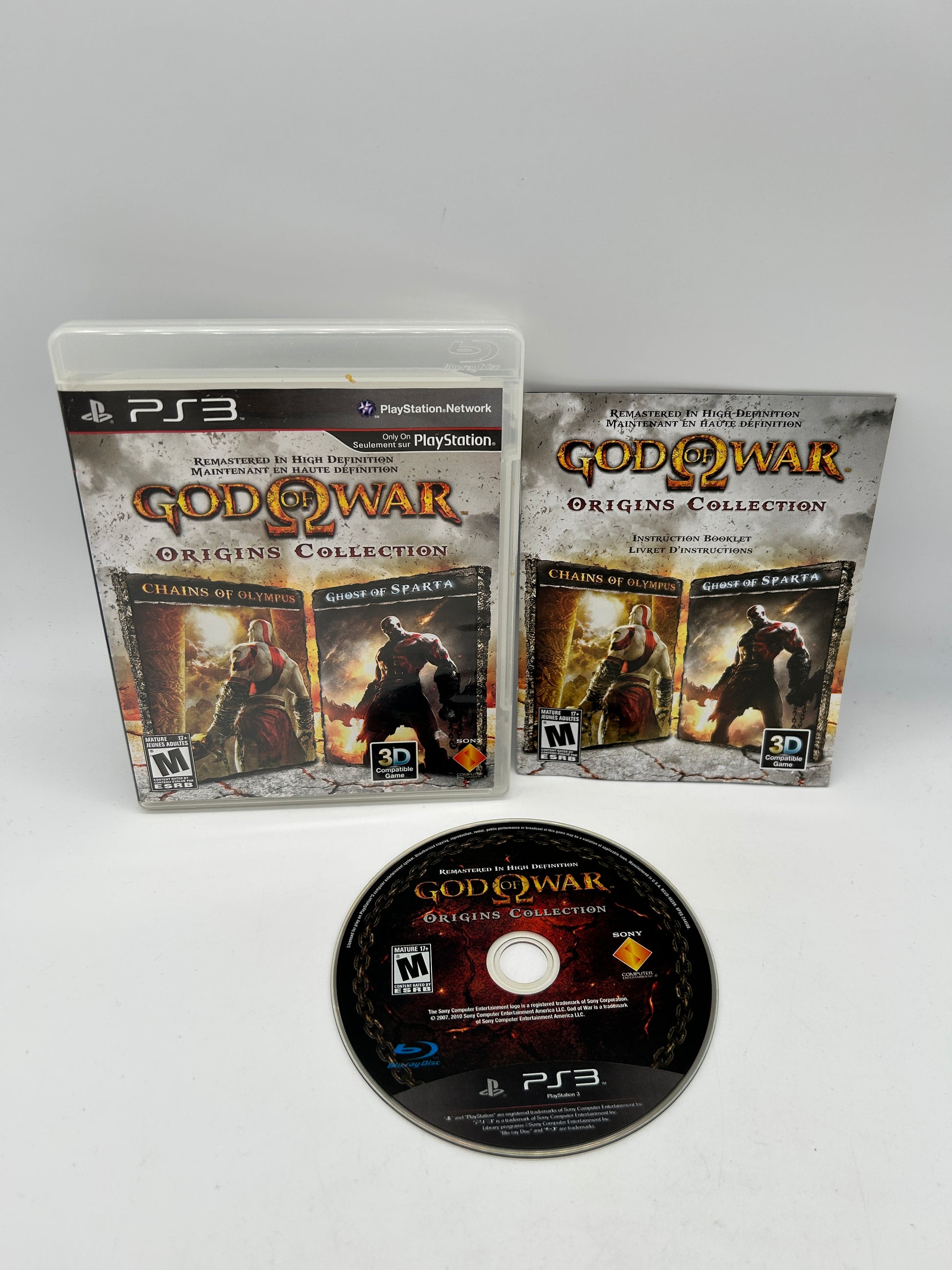 PiXEL-RETRO.COM : SONY PLAYSTATION 3 (PS3) COMPLET CIB BOX MANUAL GAME NTSC GOD OF WAR ORIGINS COLLECTION