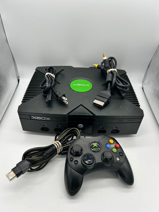 PiXEL-RETRO.COM : MICROSOFT XBOX ORIGINAL SYSTEM CONSOLE, CONTROLLER, POWER SUPPLY, RCA CABLE NTSC