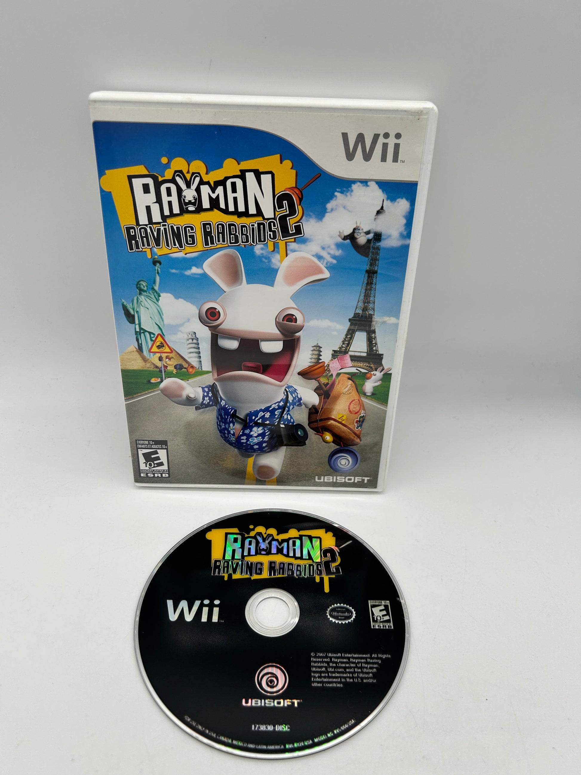 PiXEL-RETRO.COM : NINTENDO WII COMPLET CIB BOX MANUAL GAME NTSC RAYMAN RAVING RABBIDS 2