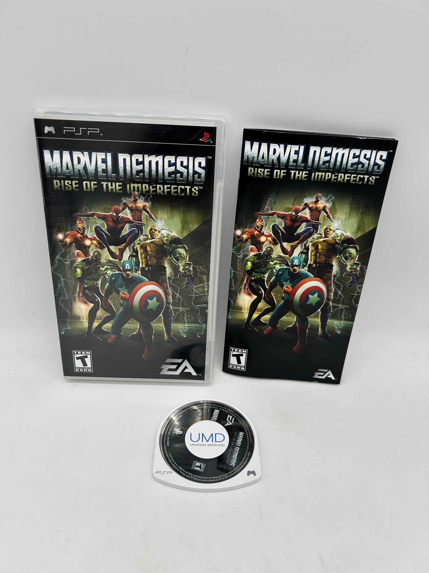 PiXEL-RETRO.COM : SONY PLAYSTATION PORTABLE (PSP) COMPLET CIB BOX MANUAL GAME NTSC MARVEL NEMESIS RISE OF THE IMPERFECTS